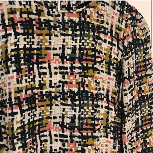 Zara women woven lined multicolored viscose dress - Picture 2 of 6